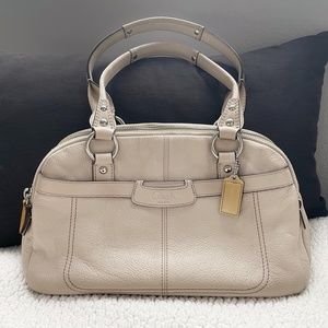 Coach Penelope Shoulder Bag, Pebble Leather Satchel, Off White